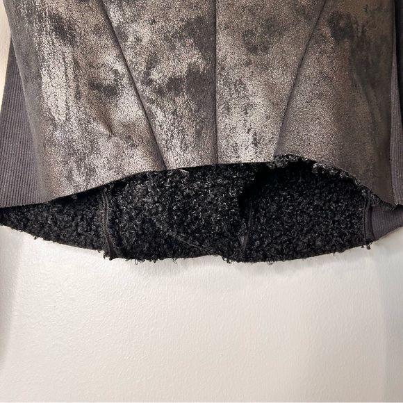 Vera Wang Black Textured Moto Jacket - Size M - Picture 11 of 16